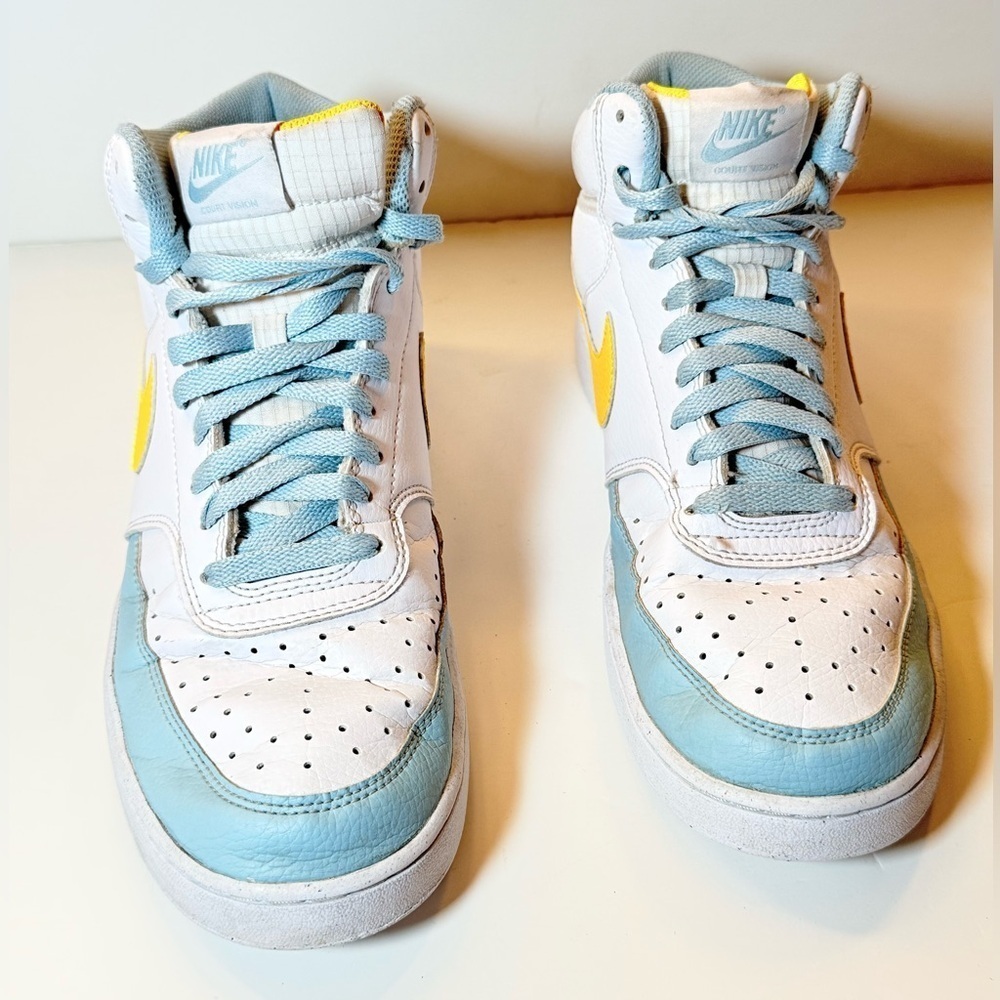 Nike Court Vision Mid Next Nature White Ocean Bliss - Size 10